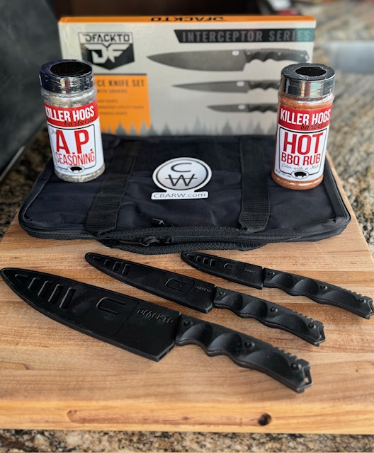 3-piece knife set with seasonings